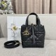 디올 Dior Small Dior Toujours Vertical Tote Bag Black 18.5cm