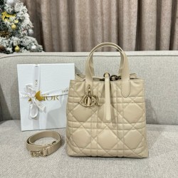 디올 Dior Medium Dior Toujours Vertical Tote Bag Apricot 23cm