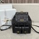 디올 Dior Medium Dior Caro Backpack Black 23cm