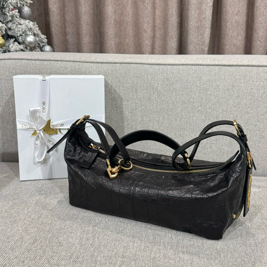 디올 Dior Medium D-Journey Bag Black 33cm