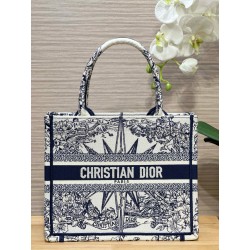 디올 Dior Small Dior Book Tote Blue 26.5cm