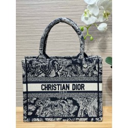 디올 Dior Small Dior Book Tote Blue Reverse 26.5cm