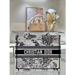 디올 Dior Medium Dior Book Tote Black 36.5cm