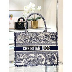디올 Dior Medium Dior Book Tote Blue Reverse 36.5cm