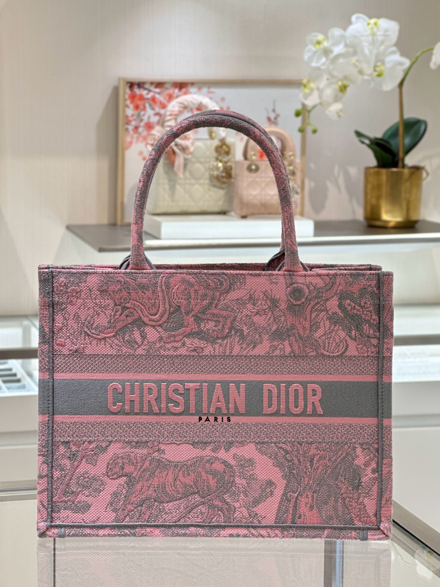 디올 Dior Medium Dior Book Tote Pink Reverse 36.5cm
