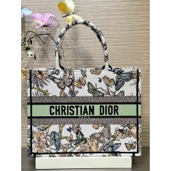 디올 Dior Medium Dior Book Tote Green butterfly 36.5cm
