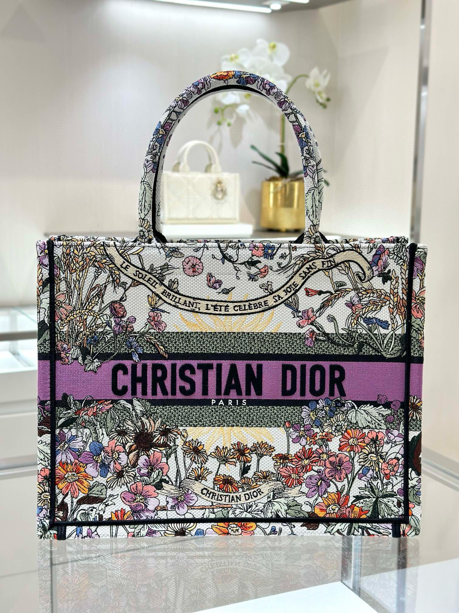 디올 Dior Medium Dior Book Tote purple 36.5cm
