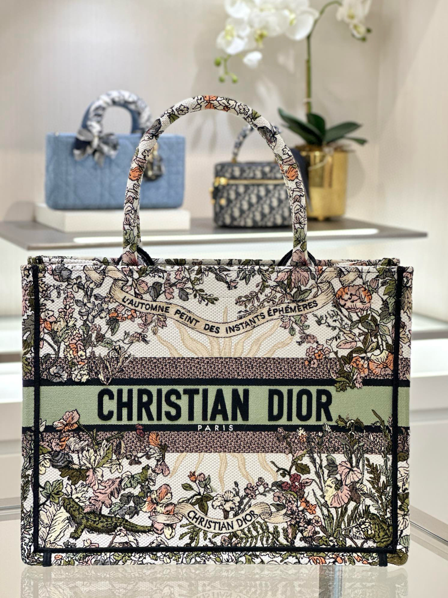 디올 Dior Medium Dior Book Tote green 36.5cm