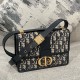 디올 Dior Small 30 Montaigne Bag Oblique Jacquard Blue 21cm