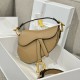 디올 Dior Mini Saddle Bag with Strap Tea brown 19cm