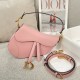 디올 Dior Saddle Bag with Strap Pink 25.5cm