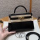 에르메스 Hermes Mini Kelly 19cm Lizard 89 Noir/gold