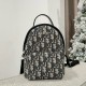 디올 Dior Kids' Mini Rider Backpack Beige and Black Dior Oblique Jacquard 24cm
