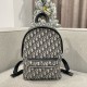 디올 Dior Kids' Rider Backpack Beige and Black Dior Oblique Jacquard 26cm