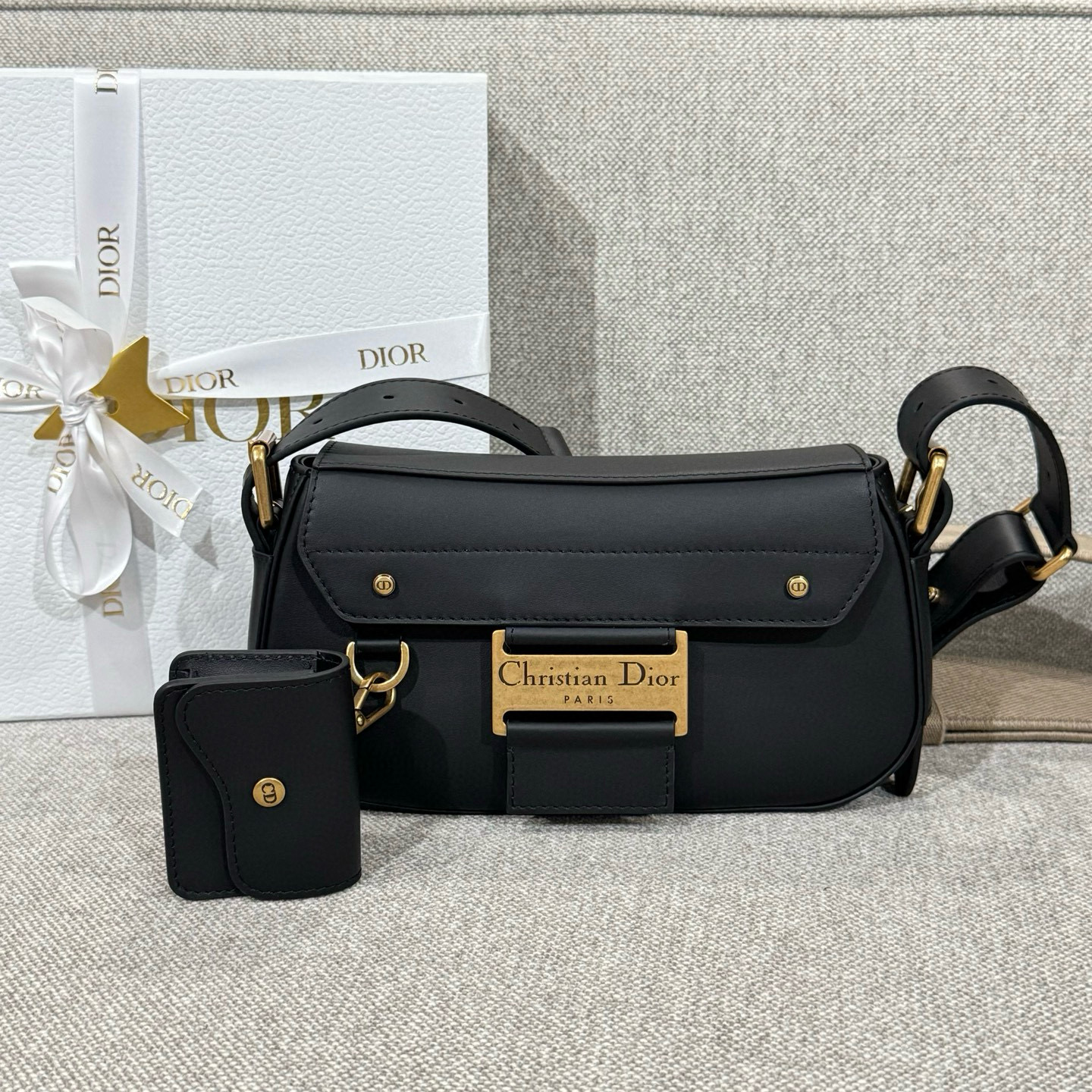디올 Dior Small Streetchic Bag Black 24cm