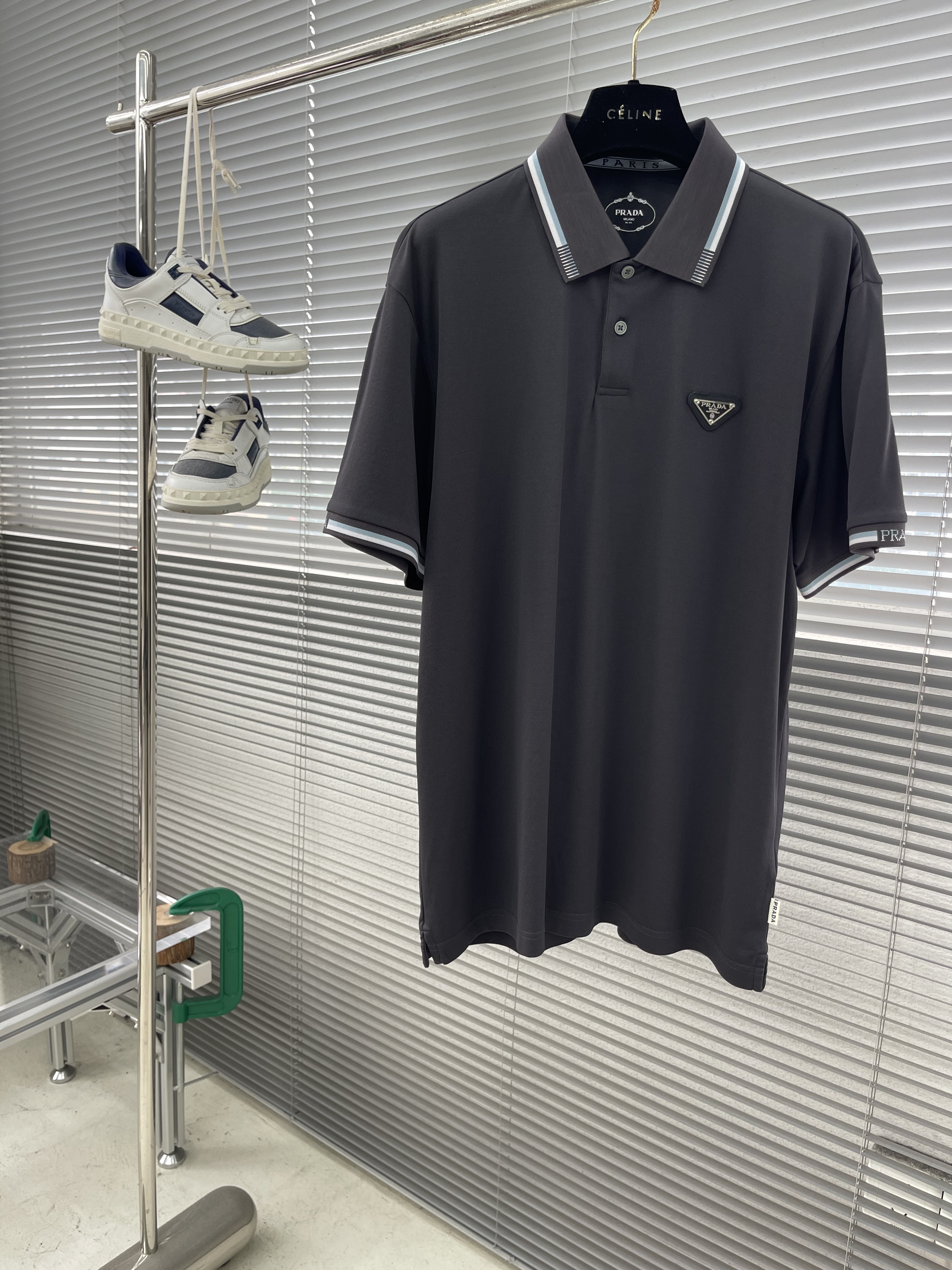 프라다 Prada 반팔 폴로 셔츠