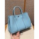 에르메스 Hermes Garden party 30cm Negonda 7N Celeste/silver
