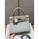 에르메스 Hermes Kelly 25cm Togo 0W Girs neve/silver