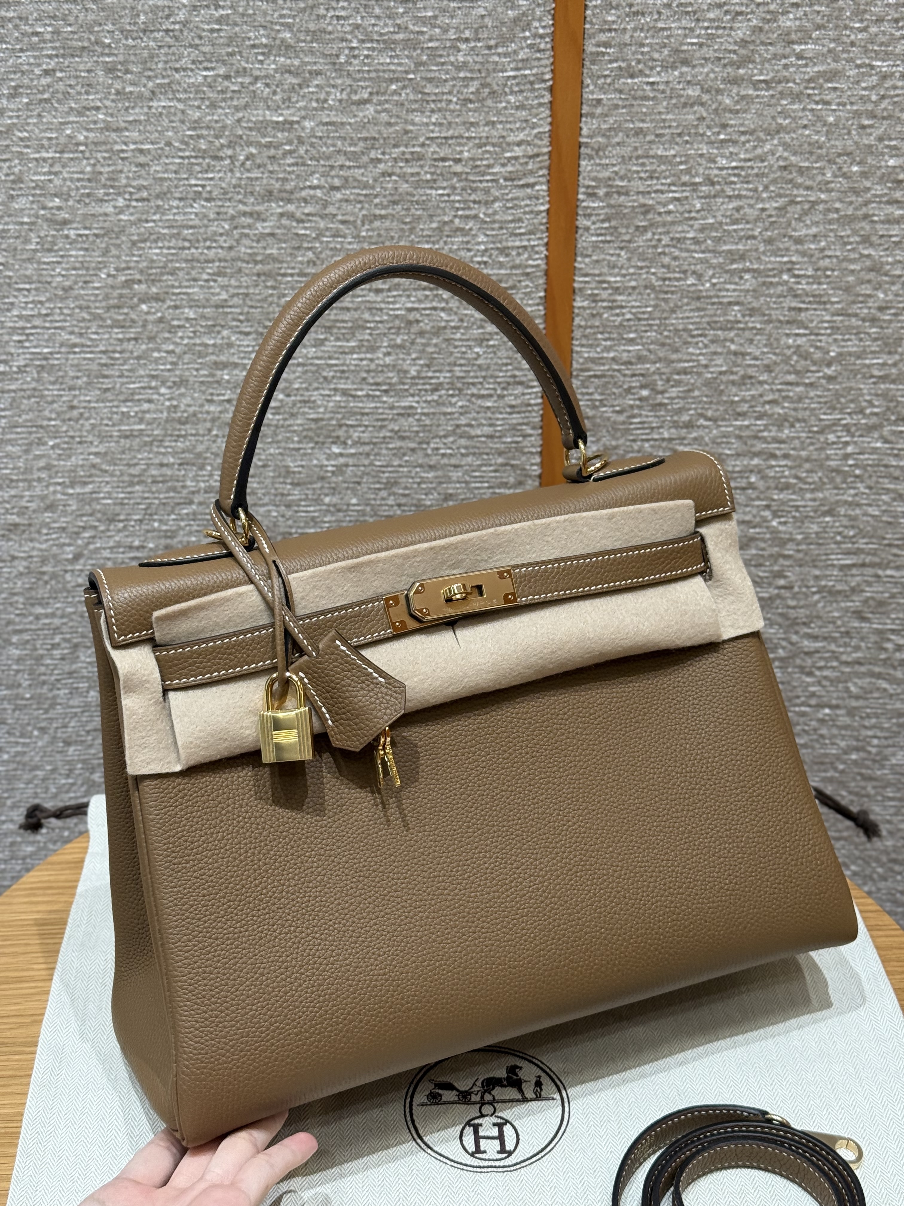 에르메스 Hermes Kelly 32cm Togo 3G Alezan/gold