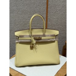에르메스 Hermes Birkin 30cm Togo 1Z Jaune Poussin/gold