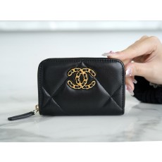 샤넬 Chanel 19 Zipped Coin Purse Black 11cm