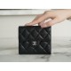 샤넬 Chanel Classic Small Flap Wallet Black silver 11.5cm