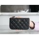 샤넬 Chanel Classic Small Zipped Pouch Black gold 15cm