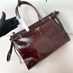프라다 Prada 1BA439 보니 엑스트라 라지 가죽 핸드백