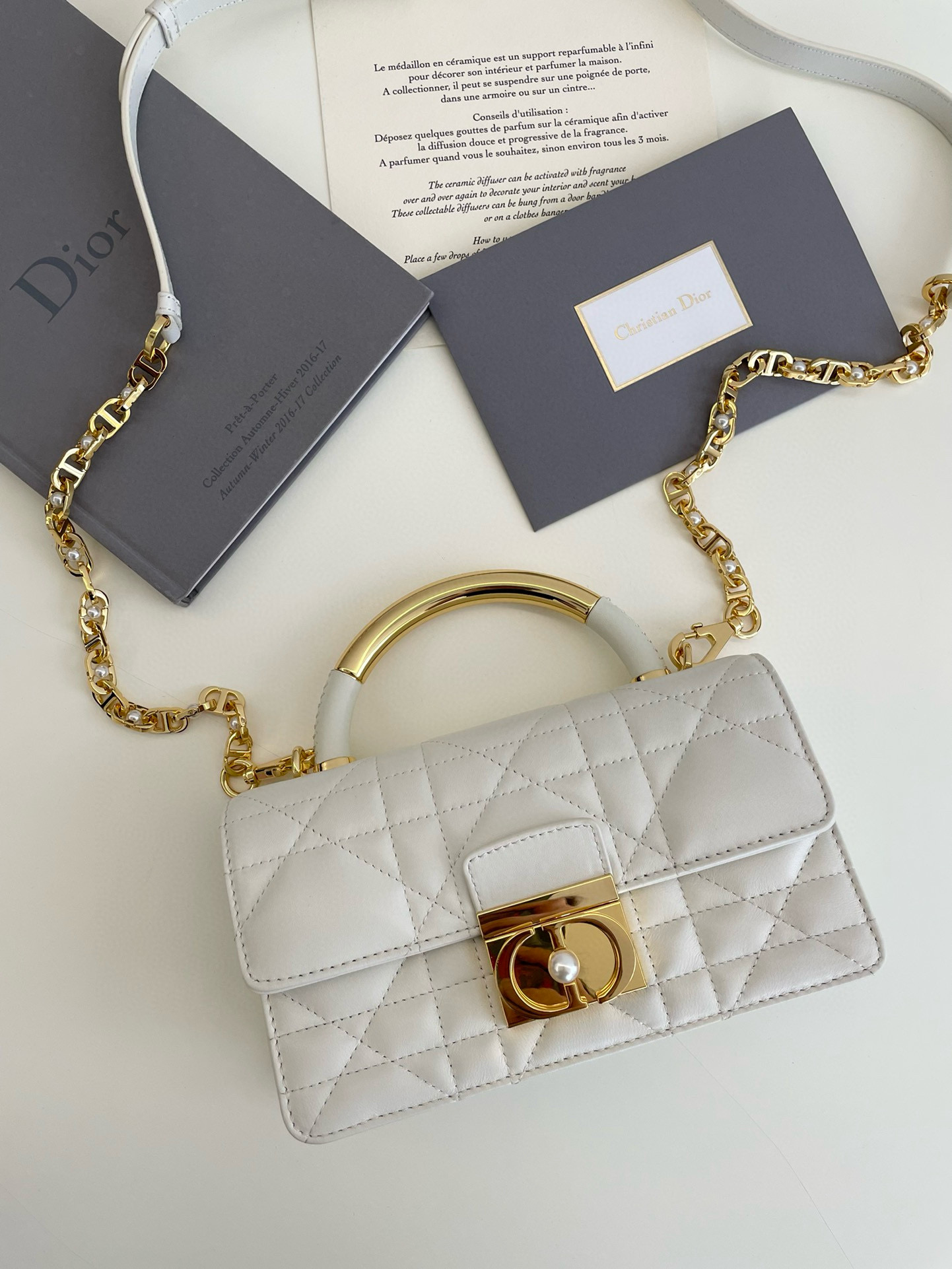 디올 Dior Ange Bag White 20cm