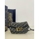 디올 Dior Small CD Besace Bag Oblique Jacquard Blue 24cm