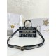 디올 Dior Mini Dior Book Tote Oblique Jacquard Blue 21.5cm