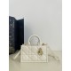 디올 Dior Mini Dior Book Tote White 21.5cm