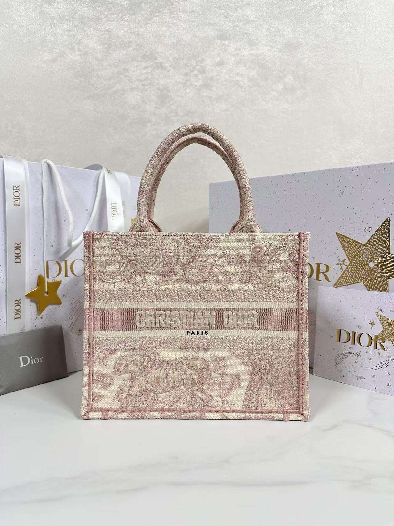 디올 Dior Small Dior Book Tote Pink Reverse 26.5cm