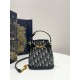 디올 Dior Small C'est Dior Bag Oblique Jacquard Blue 17cm