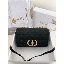 디올 Dior Medium Dior Caro Bag Black 25.5cm
