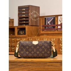루이비통 Louis Vuitton M44813 Multi Pochette Accessoires Monogram Khaki 24CM