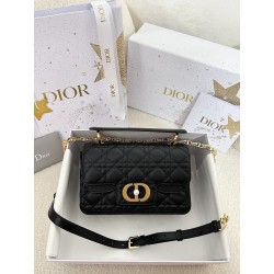 디올 Dior Small Dior Jolie Top Handle Bag Black 22cm