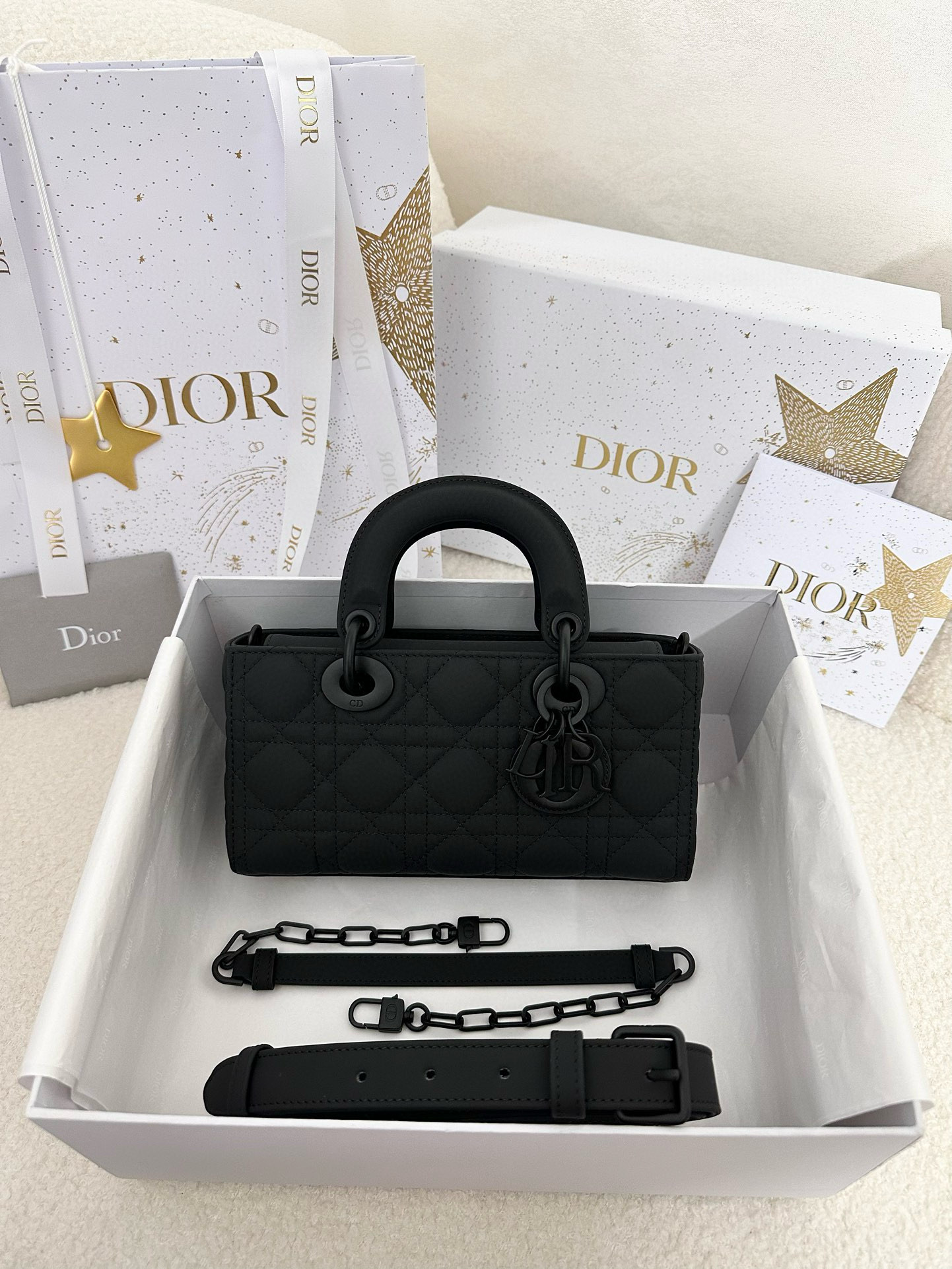 디올 Dior Small Lady D-Joy Bag Black 22cm
