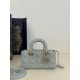 디올 Dior Small Lady D-Joy Bag Blue 22cm