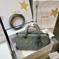 디올 Dior Medium Lady D-Joy Bag Grey 26cm