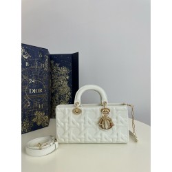 디올 Dior Medium Lady D-Joy Bag White 26cm