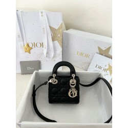 디올 Dior Lady Dior Micro Bag Black