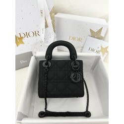 디올 Dior Mini Lady Dior Bag Black 17cm