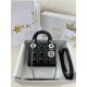 디올 Dior Mini Lady Dior Bag Black 17cm