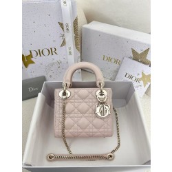 디올 Dior Mini Lady Dior Bag Pink 17cm