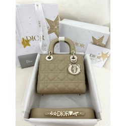 디올 Dior Small Lady Dior My ABCDior Bag Apricot 20cm