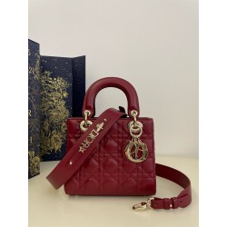 디올 Dior Small Lady Dior My ABCDior Bag Red 20cm