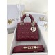 디올 Dior Small Lady Dior My ABCDior Bag Wine red 20cm