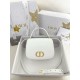 디올 Dior Medium 30 Montaigne Avenue Top Handle Bag White 19cm