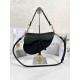 디올 Dior Saddle Bag with Strap Black 25.5cm